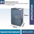 RECYCLE-183/PC SS & Powder Coating Recycle Bin | Eco-Friendly Waste Solutions | Welldone