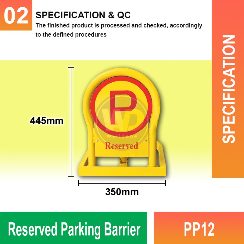PP12 Reserved Parking Barrier | Quality Parking Barrier MY | Welldone