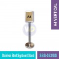 SBS-022/SS Stainless Steel Signboard Stand | Quality Q-Stand MY | Welldone