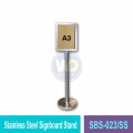 SBS-022/SS Stainless Steel Signboard Stand | Quality Q-Stand MY | Welldone