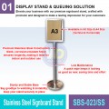 SBS-022/SS Stainless Steel Signboard Stand | Quality Q-Stand MY | Welldone