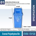 EV50/120 Everest Polyethylene Bin | Quality Waste Bin MY | Welldone