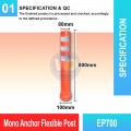 EP700 Mono Anchor Flexible Post | Quality Safety Bollard MY | Welldone