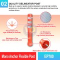EP700 Mono Anchor Flexible Post | Quality Safety Bollard MY | Welldone