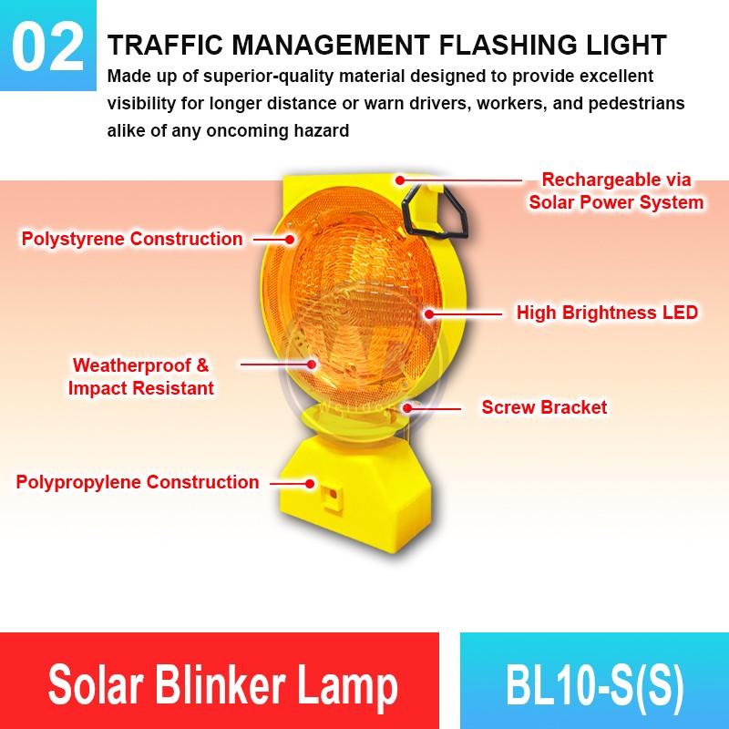 BL10-S(S) Solar Blinker Lamp | Quality Warning Lamp MY | Welldone
