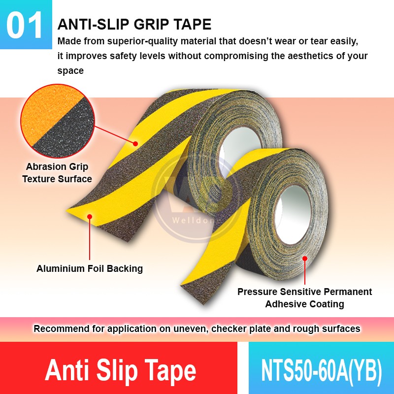 NTS50-60A(YB) Anti Slip Tape: Improve Floor Safety | Welldone