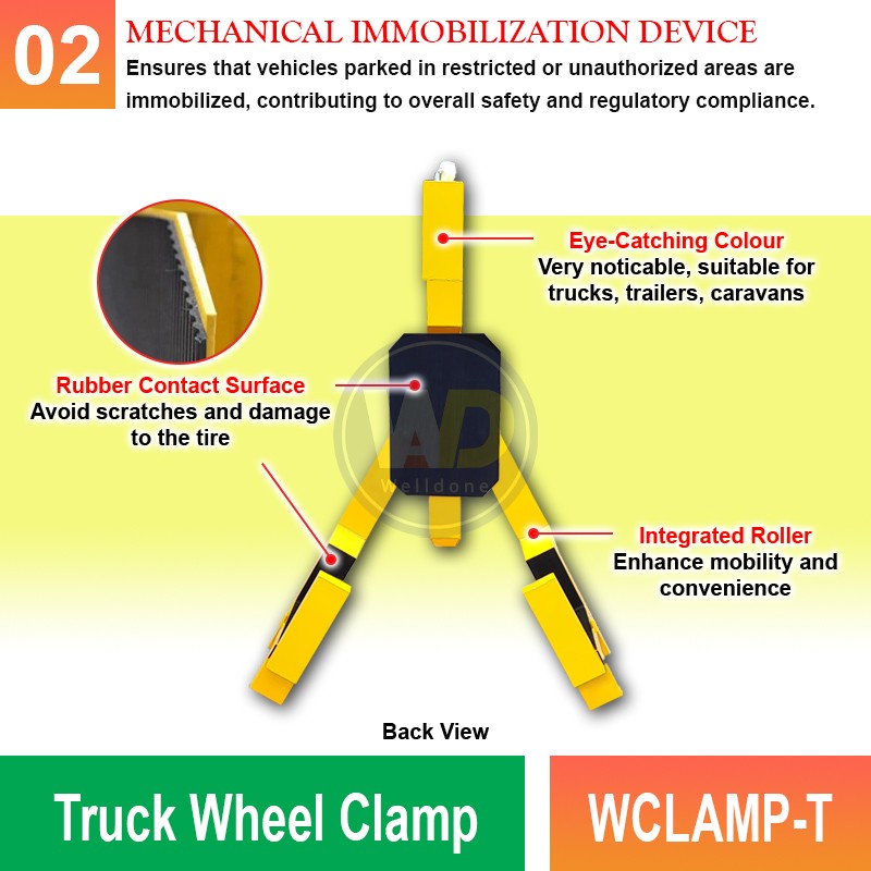 WCLAMP-T Truck Wheel Clamp: Enhanced Security & Enforcement | Welldone