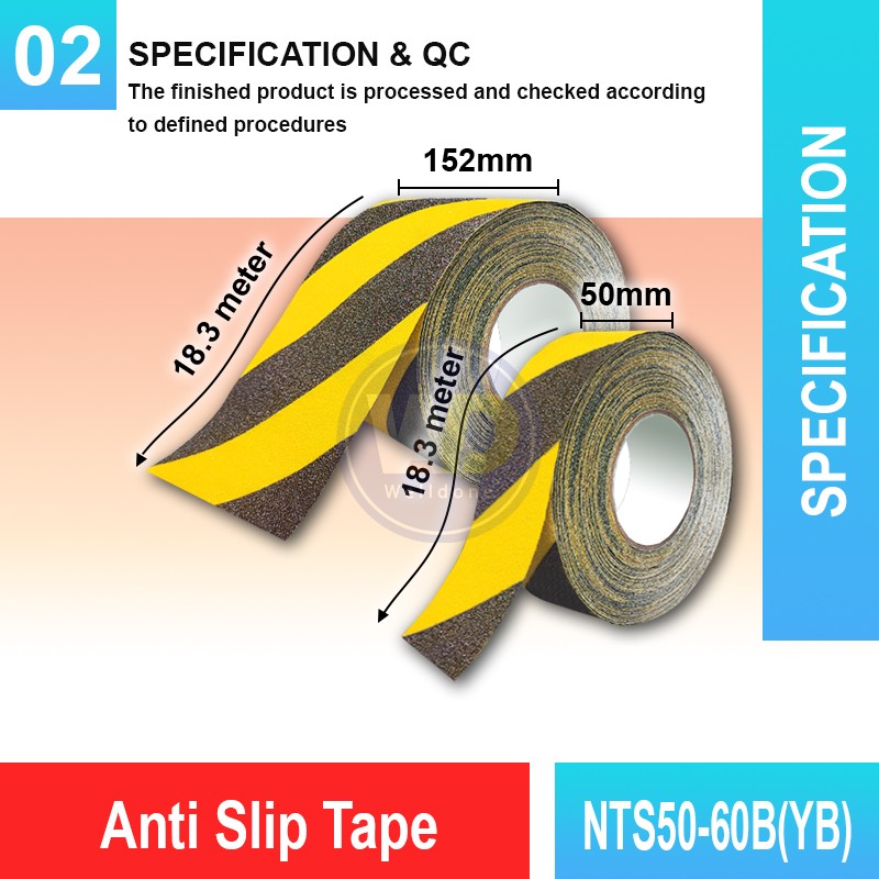 NTS50-60B(YB) Anti Slip Tape | Quality Anti-Skid Tape MY | Welldone