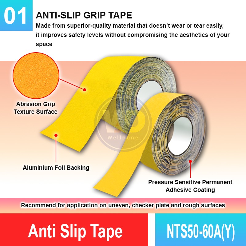 NTS50-60A(Y) Anti Slip Tape | Quality Anti-Skid Tape MY | Welldone