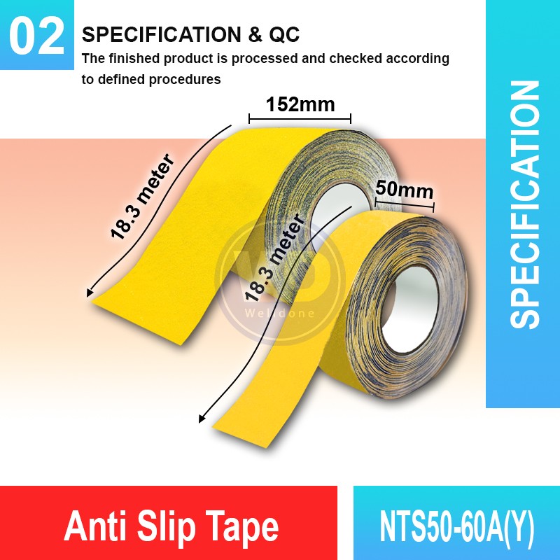 NTS50-60A(Y) Anti Slip Tape | Quality Anti-Skid Tape MY | Welldone
