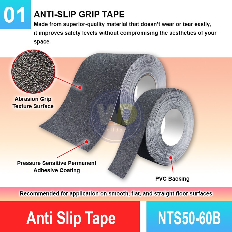 NTS50-60B Anti Slip Tape | Quality Anti-Skid Tape MY | Welldone