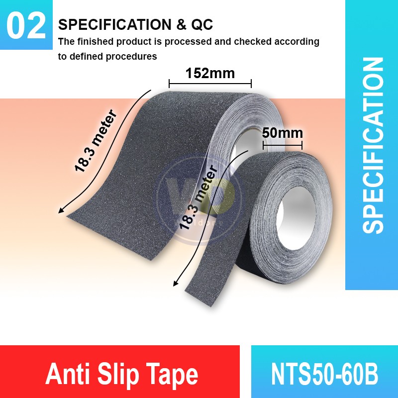 NTS50-60B Anti Slip Tape | Quality Anti-Skid Tape MY | Welldone