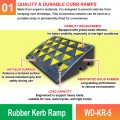 WD-KR-5 Heavy-Duty Rubber Kerb Ramps with Anti-Slip Design | Welldone