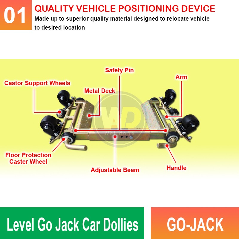 GO-JACK Level Go Jack Car Dollies | Vehicle Repositioning Tools | Welldone
