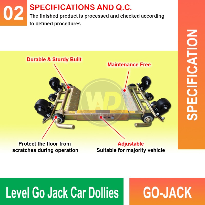 GO-JACK Level Go Jack Car Dollies | Vehicle Repositioning Tools | Welldone