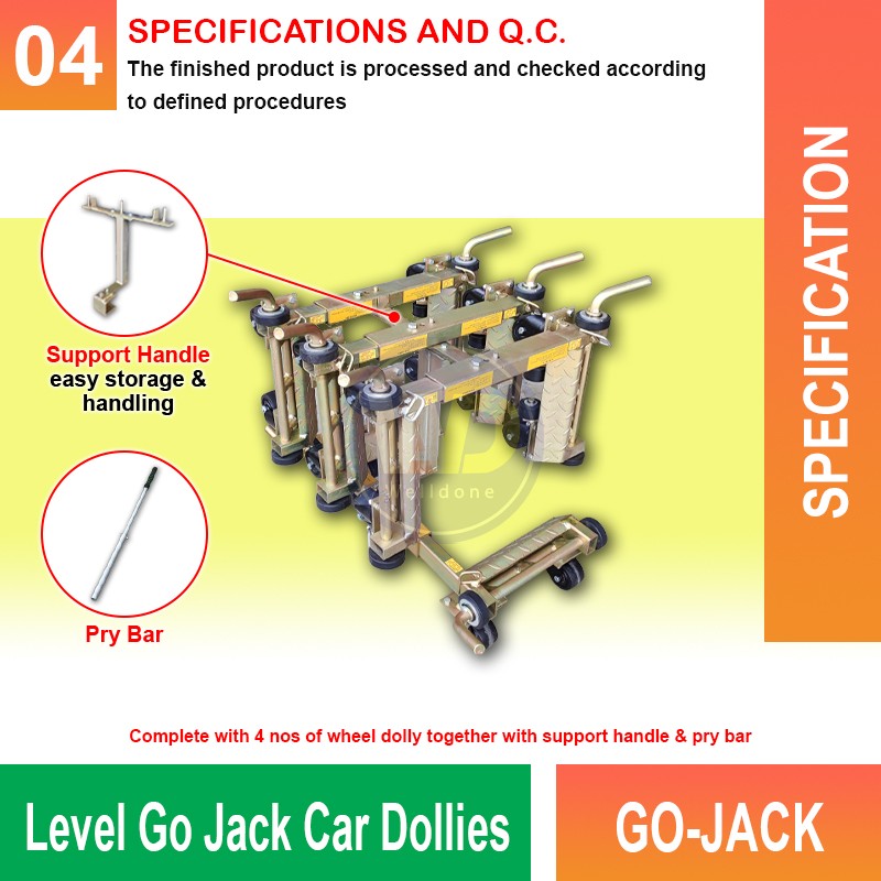 GO-JACK Level Go Jack Car Dollies | Vehicle Repositioning Tools | Welldone