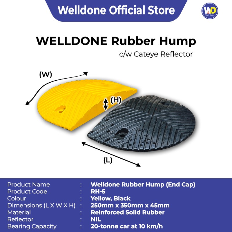 RH5 Welldone Rubber Hump | Quality Road Hump Malaysia | Welldone