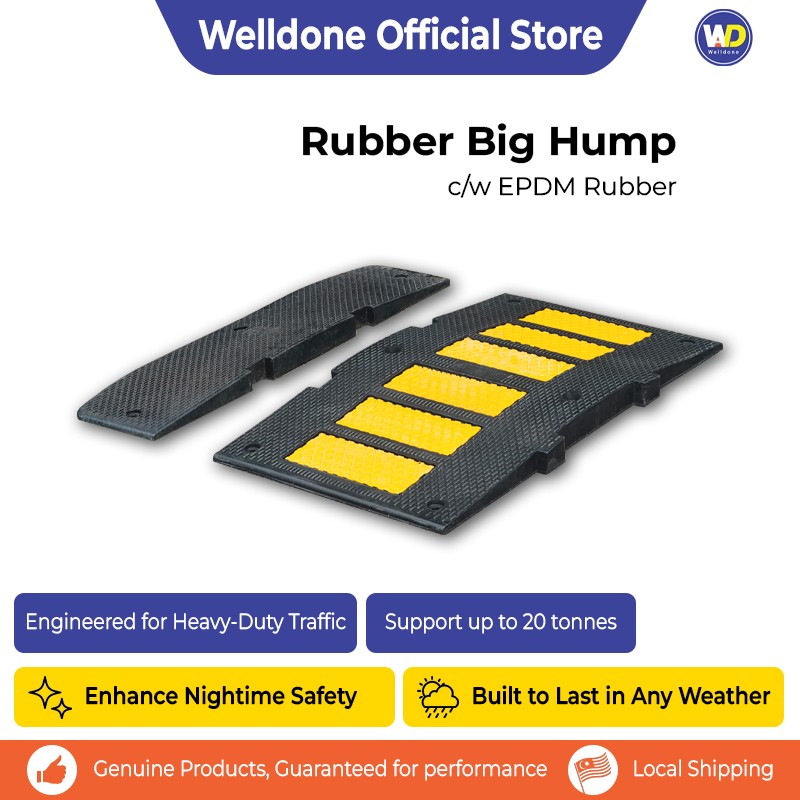 RHB24 Rubber Big Hump | Heavy-Duty Traffic Control Malaysia | Welldone