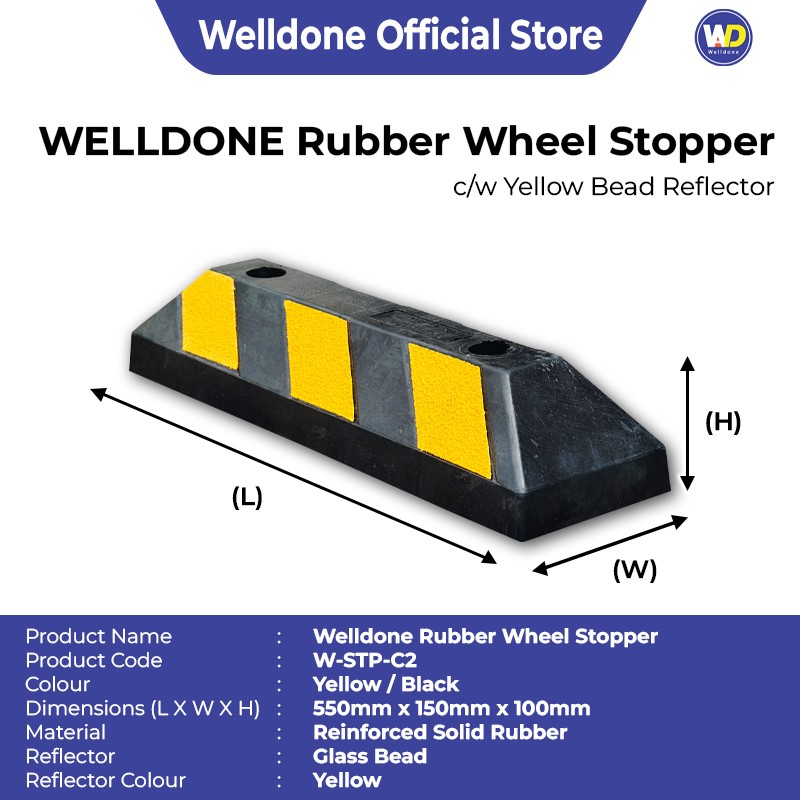 Welldone Rubber Wheel Stopper | Quality Parking Stopper MY | Welldone Welldone Rubber Wheel Stopper | Quality Parking Stopper MY | Welldone